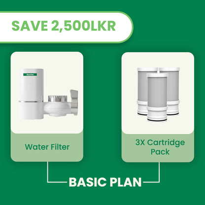Homies Basic Plan bundle - faucet water filter and cartridge 3-pack Sri Lanka