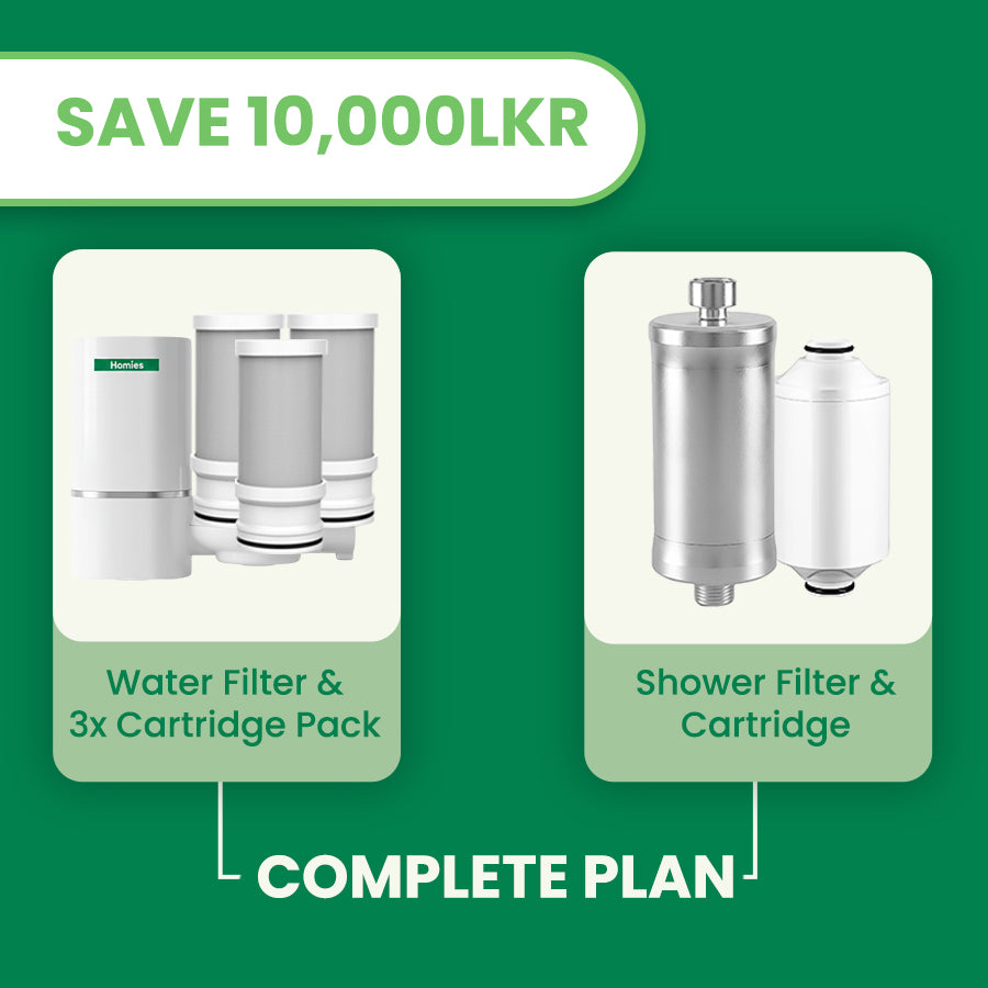 Homies Complete Plan bundle - faucet filter shower filter and cartridges Sri Lanka