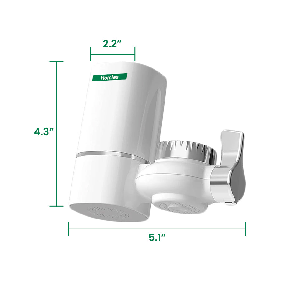 Homies Faucet Water Filter - White